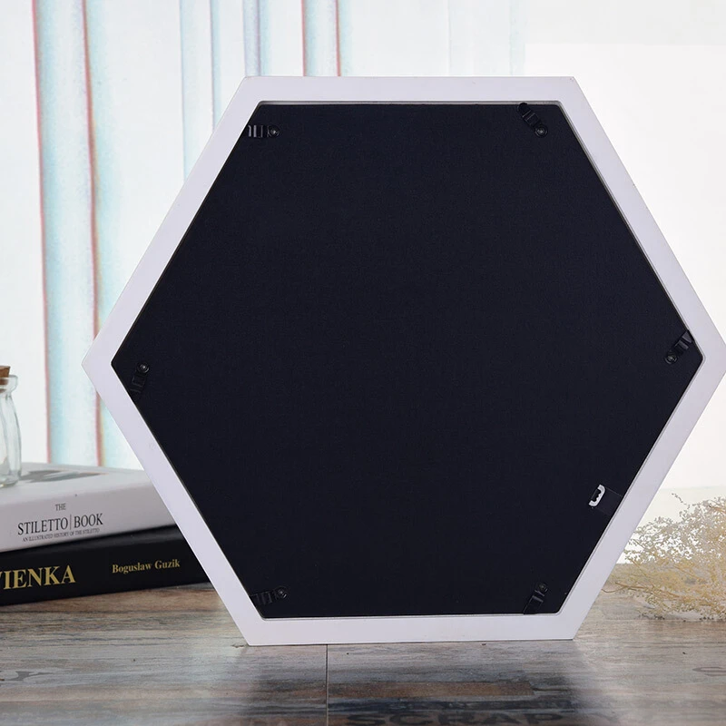 Шестигранная твердая деревянная фоторамка креативная подвесная DIY комбинированная настенная декоративная фоторамка Современная Гостиная Художественный орнамент