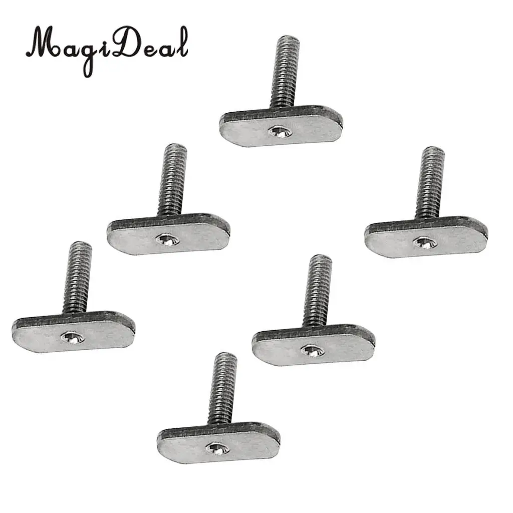 MagiDeal 6 Pieces Kayak Boat Side Mount Handle Screws Carry Handle