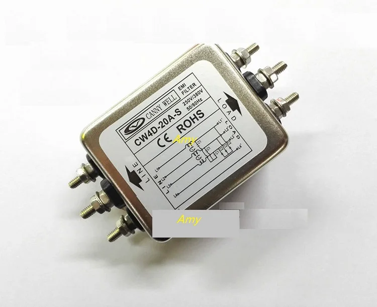 Мощный EMI фильтр CW4D 10A 20A 30A S Трехфазный AC380V очищение|emi filter|power emi filteremi power filter |