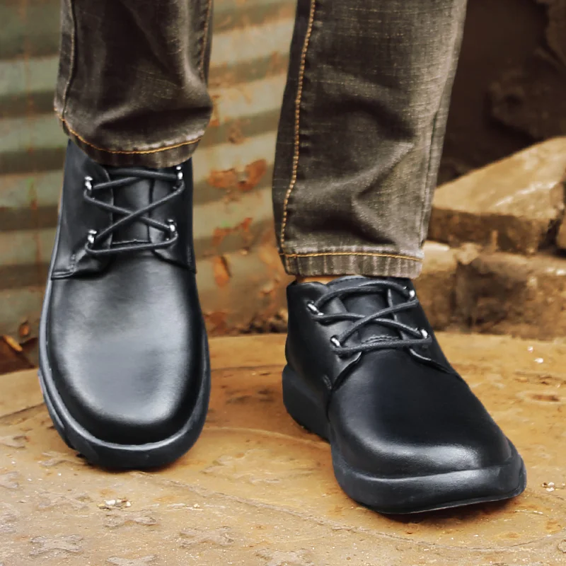 

Genuine Leather Men Boots Autumn Winter Ankle Boots Fashion Casual Footwear Lace Up Shoes Men Shoes HH-971