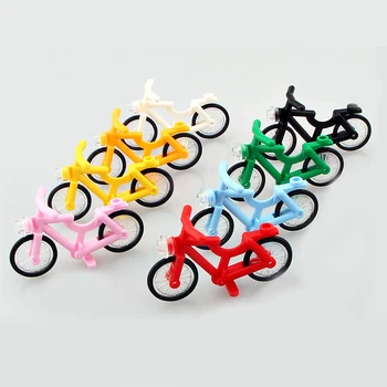 

Electroplating Bicycle Motorcycle Dirt Bike Accessory Brick Link DIY Building Block Brick MOC Parts For Children Gift Legoingse