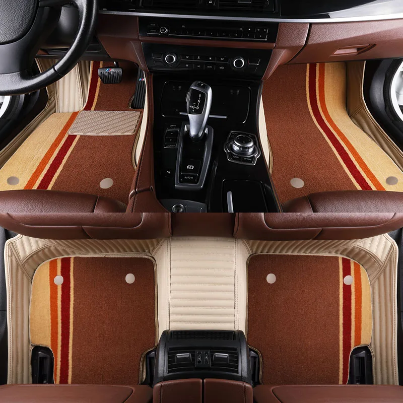 

Custom Leather Car Floor Mats For Nissan X Trail T31 Teana J32 Qashqai J10 Sylphy G11 Murano Z51 Car Styling Floor Carpets J241