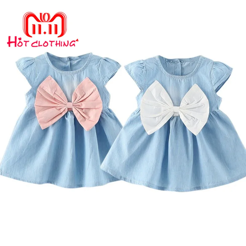 newborn denim dress