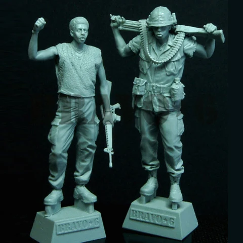 1/35 Смола воины модель войны Вьетнам американские солдаты черные силы фигурка 2