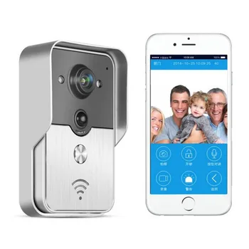 

WiFi Wireless Video Door Phone Intercom Doorbell Peehole Camera PIR IR Night Vision Alarm Support IOS Android APP
