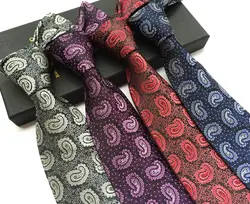 Дизайнерские роскошный галстук 8 см джентльменов стильный формальный галстук уникальный Пейсли тканые gravata (8 цветов на выбор)