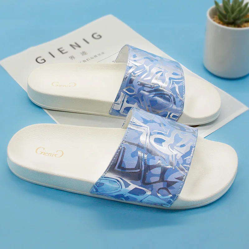 

GieniG 2018 summer slippers fashion casual female style slippers indoor anti-skid home bathroom wear-resistant slippers