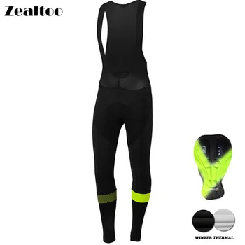 

Zealtoo Warm 2018 Winter Thermal Fleece Cycling Long Bicycle Bib Pants Gel Pad Bike Bib Tights Mtb Men Ropa Ciclismo Culotte
