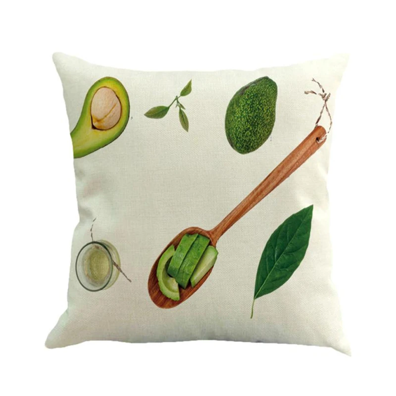 Avocado Cotton Linen Cushion Cover Throw Pillow Case Sofa Home Decor07