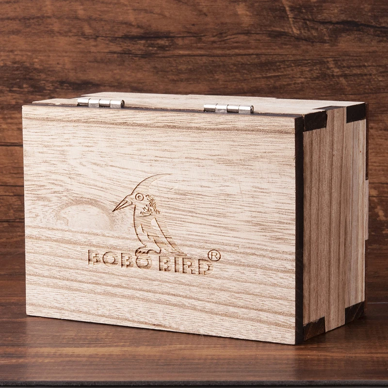  BOBO BIRD Wooden Timepieces Men Watches Bracelet Set Chronograph Military in Wooden Box relogio mas