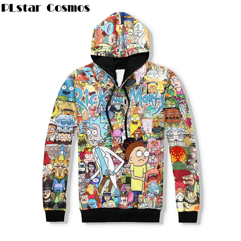 

PLstar Cosmos Funny cartoon figure Rick and Morty 3d print Fashion Hoodies For Women/Men casual Crewneck Sweatshirt Hooded