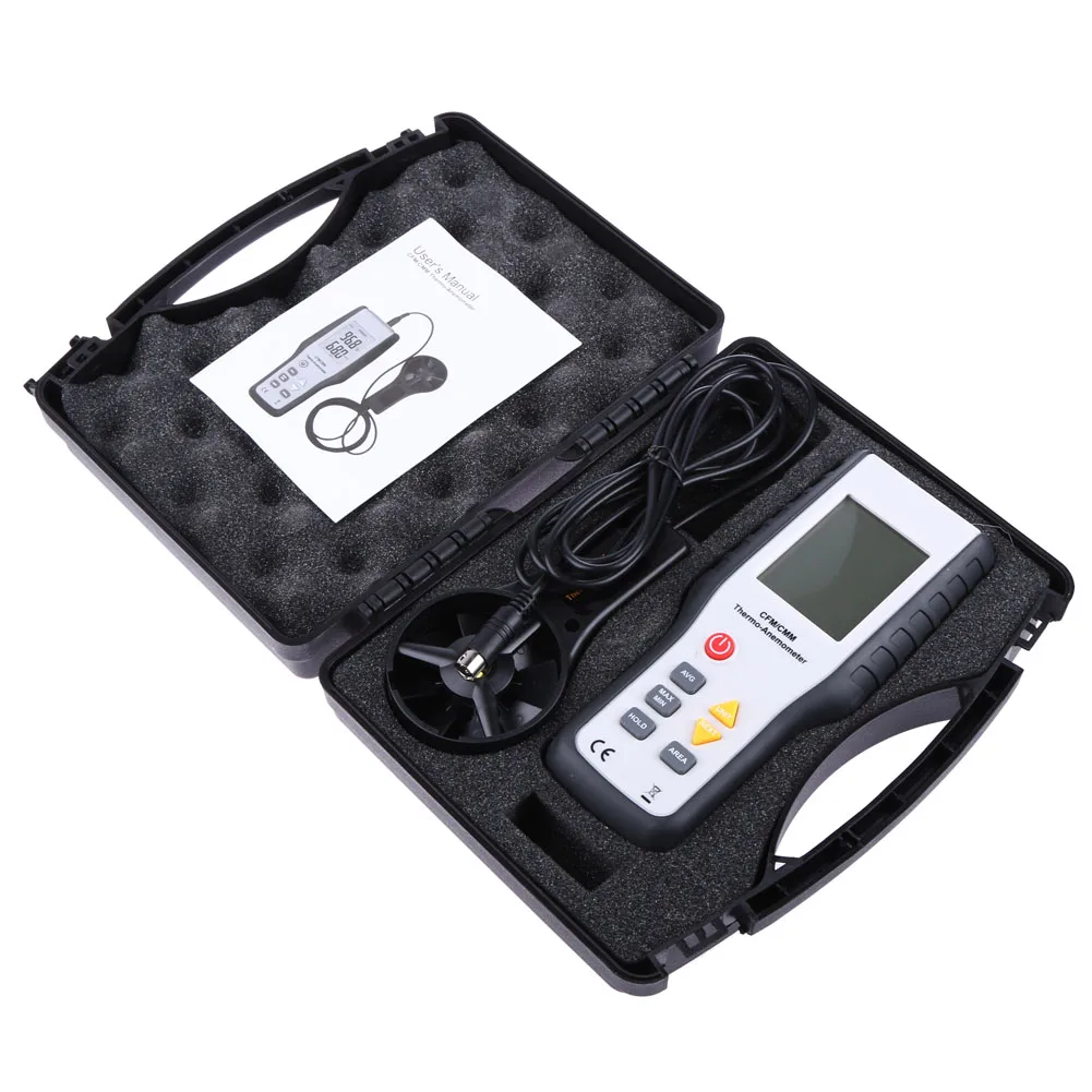 

Handheld Digital Portable Wind Speed Air Volume Measuring Meter Anemometer Electronic tachometer LCD anemometro with Backlight