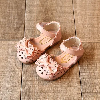 

toddler girl summer shoes Infant sandalia Kids Baby Girls Elegant Bowknot Flower Princess Shoes Sandals sandalen meisje