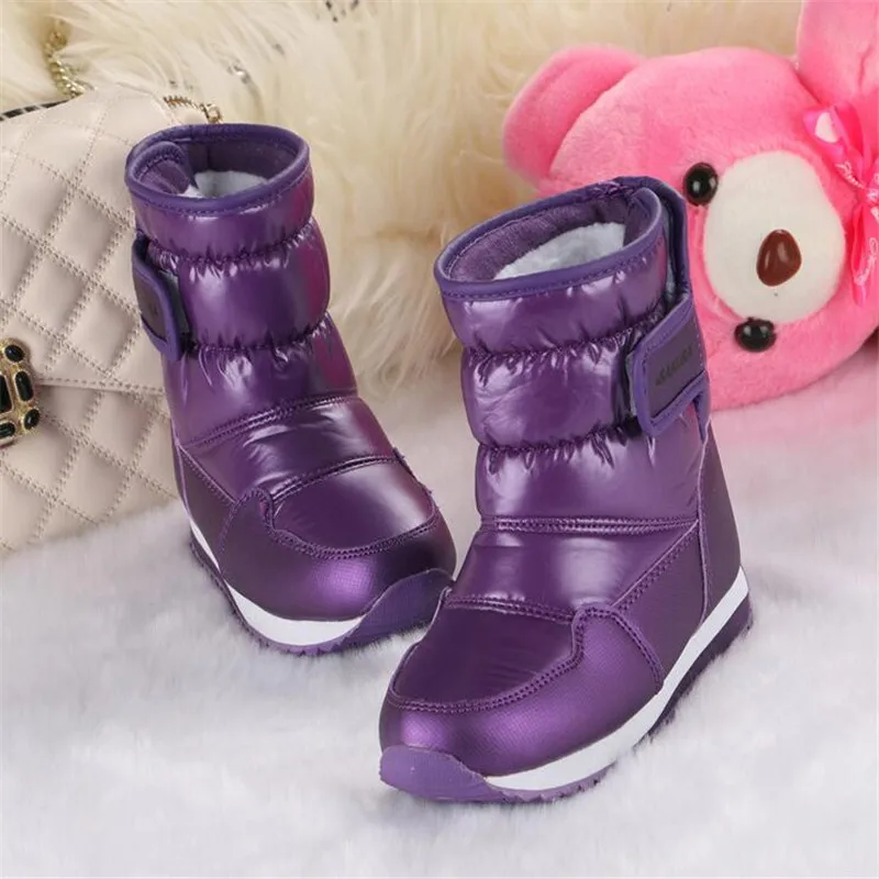 

Winter Children's snow boots new Baby boys girls warm non-slip fashion Warm boots kids shoes waterproof thick Velvet snow boots