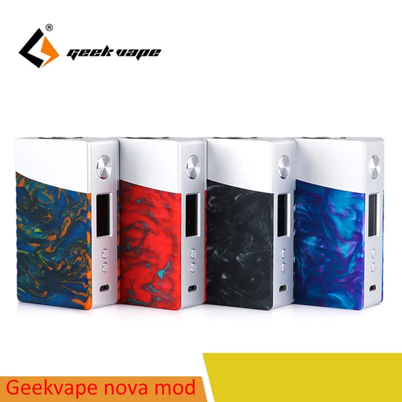 

Newest Geekvape Nova box mod use AS200 chip 200w box mod powered by dual 18650 for Drop RDA tank better than drag 157w DRAG 2