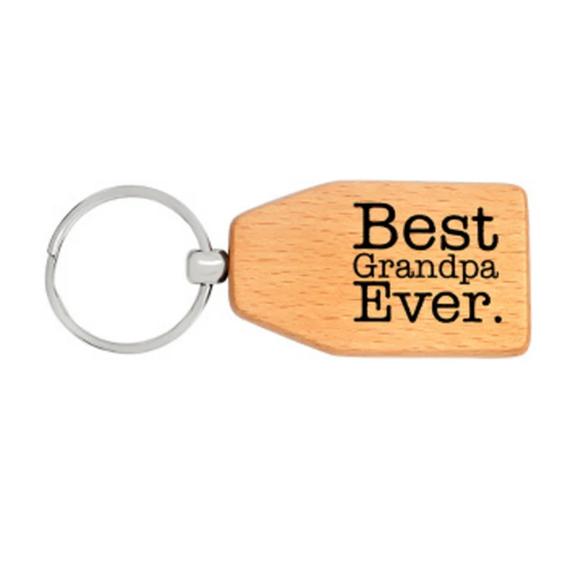 

LNRRABC Wooden Men Key Chains Best papa / Dad / Grandpa Ever Car Key Chain Key Ring Key Holder Father's Gift