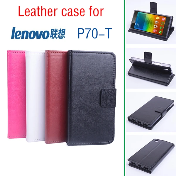 

Crazy Horse Leather Case For Lenovo P70T Retro Vintage Wallet Phone Cover Cases with Stand and Card Holder