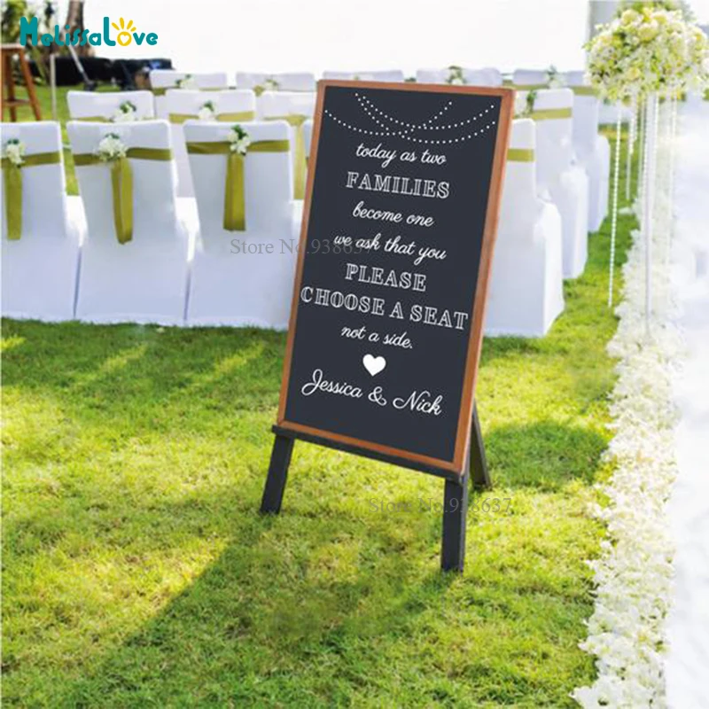 

New Design Pls Choose A Seat Welcome Wedding Board Sticker Reception Sign Decal Customized Personlized Name Stickers B892