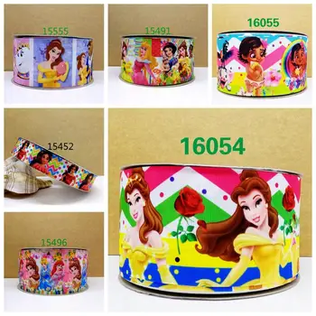 

Free shipping 50 yard per size cartoon ribbon printed grosgrain ribbon 16054
