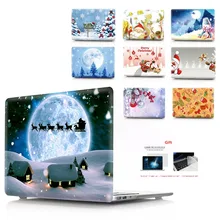 Цветная печать Рождество ноутбук чехол для Macbook Air 11 13 Pro retina 12 13 15 дюймов цвета Сенсорная панель Air 13New Pro 13 15