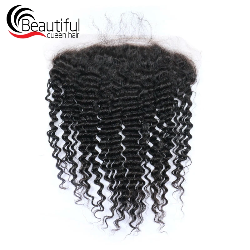 13x6 Lace Frontal Brazilian Deep Wave Virgin Hair Natural hairline Free Part