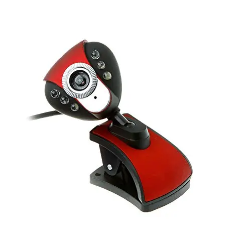 

PROMOTION! USB 2.0 50.0M 6 LED PC Camera HD 1080P Webcam Camera with Microphone for Computer PC Laptop Red and black