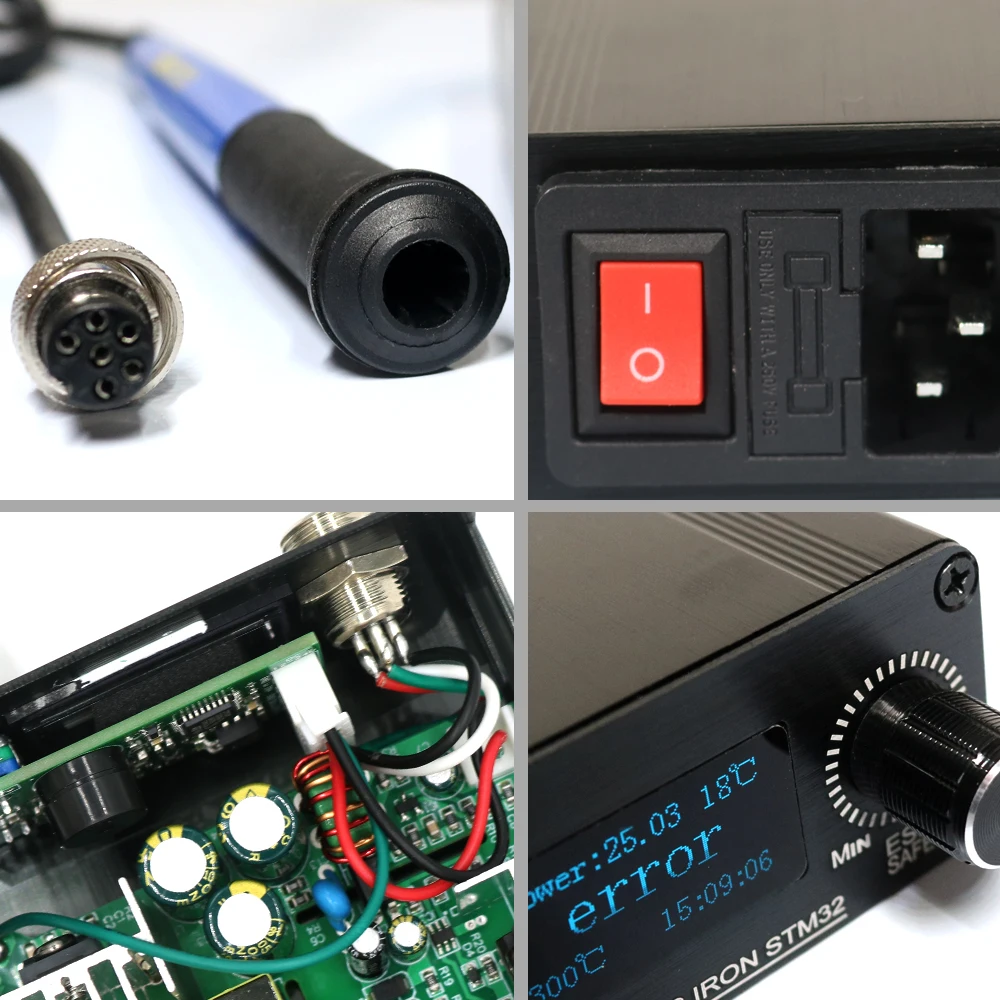 STM32 T12 паяльная станция электронный паяльник OLED 1,3 цифровая станция паяльник наконечник сварочный инструмент без разъема питания