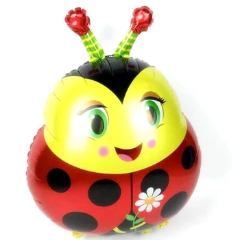 

48.5*67.5cm Cartoon Ladybug Foil Balloon Kids Happy Birthday Party Decoration Cute Ladybird Inflatable Air Balloon Wedding Decor