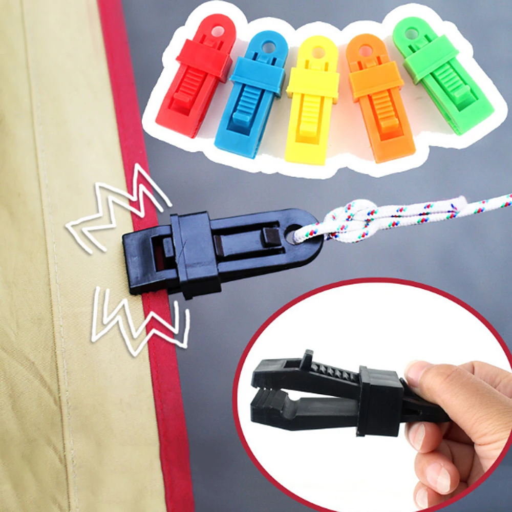 

1pcs Outdoor tent canopy clip awning windproof fixed buckle plastic accessories multifunctional wind rope buckle tent clip