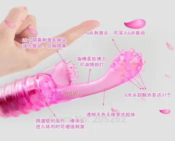 Massage Stick Finger Vibrator girl Masturbation Clit Gspot Orgasm Squirt triple Brush AV Vibrating Stick Sex Toys for woman 5