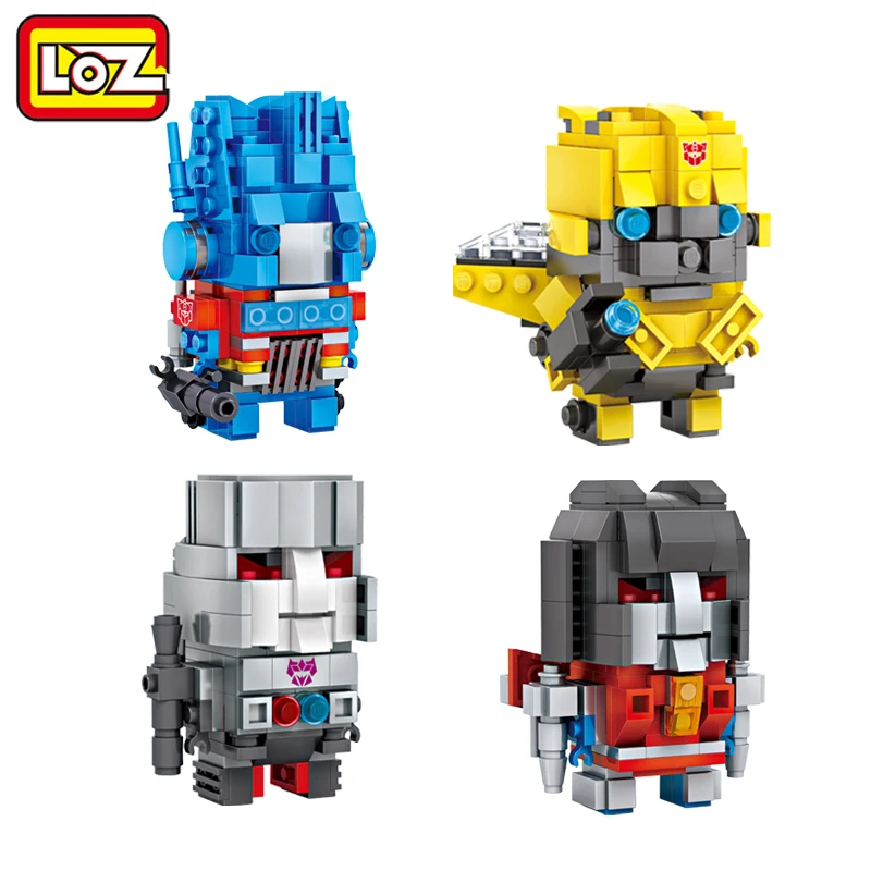 

LOZ Optimus Primeand Megatron Bumblebee Starscream 2in1 Mini Blocks Brick Heads Action Figure Minifigure Toy RPG Game 6+