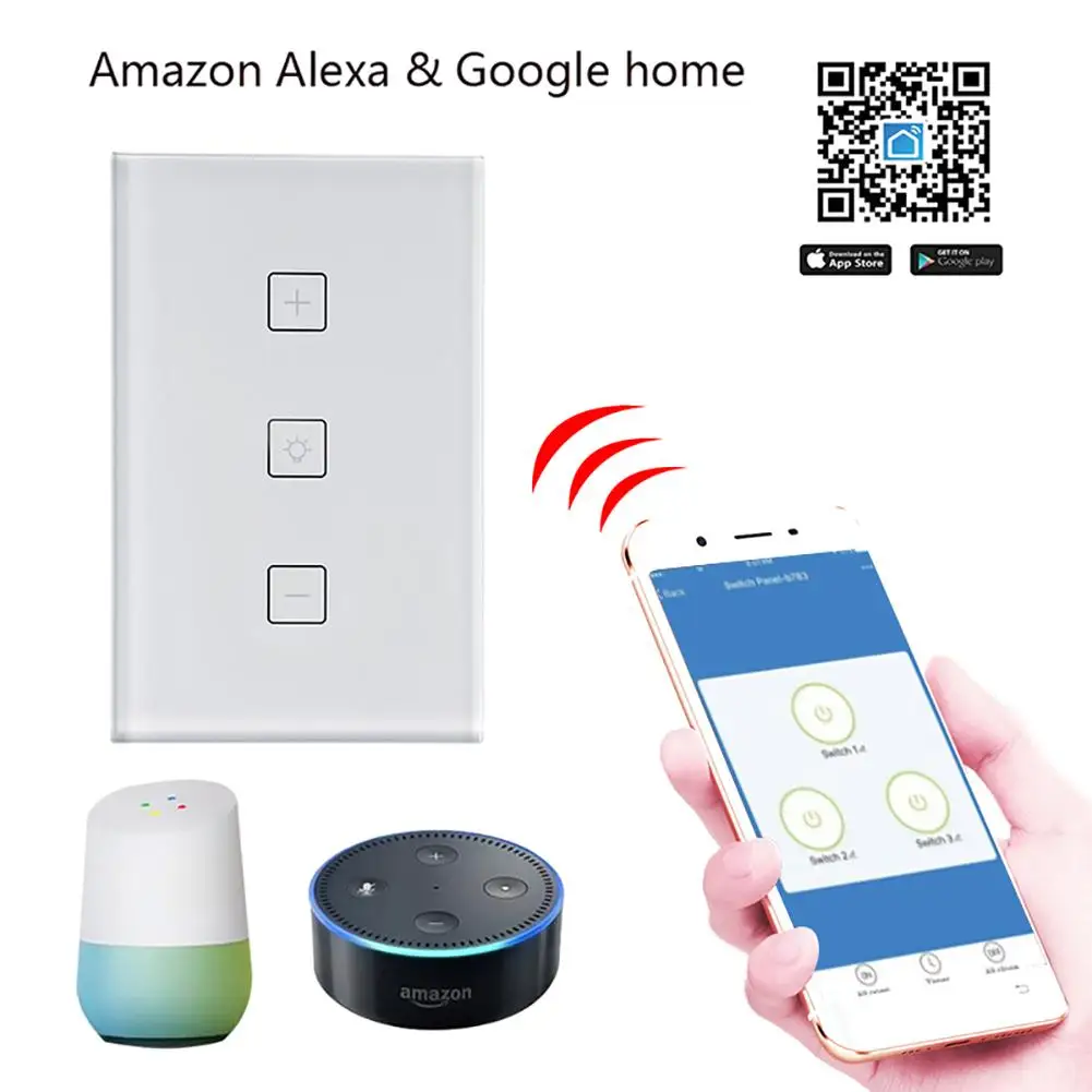 

US/EU Wall Touch Switch AC 110V-240V 50HZ/60HZ Smart Remote Control Wifi Switch Smart Home Intelligent Wireless Timer Universal