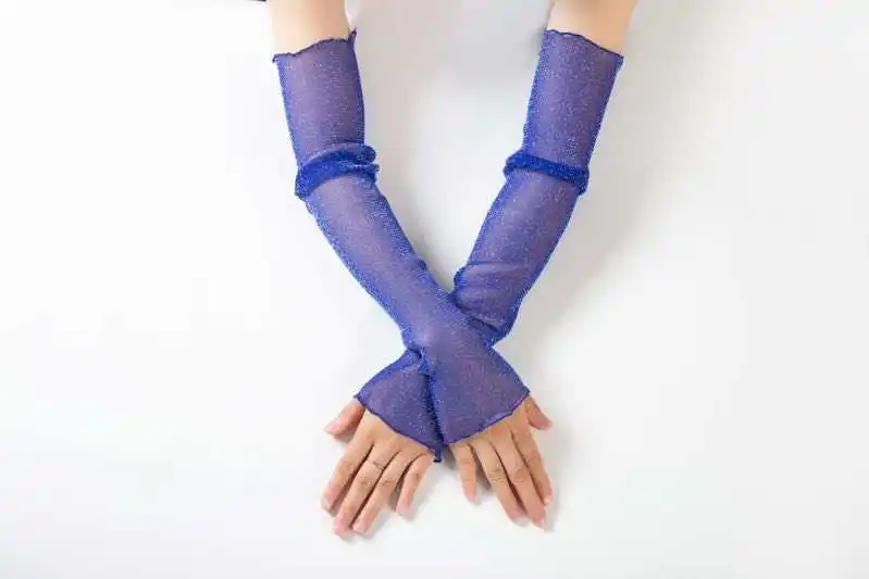 Защита от ультрафиолетовых лучей охлаждающий руку рукава для мужчин и женщин летние солнечные блоки кулер защитные рукава Спорт бег Велоспорт наручная повязка рукава - Цвет: AA10303 blue