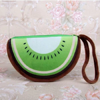 

Women Mini Plush Fruit Printing Coin Purse Cute Wallet Bag Handbag Female Small Phone Pouch for Children Girls (12pcs/ Lot)
