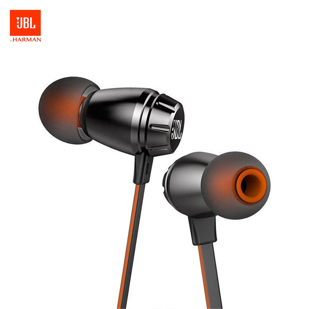 JBL T380A Проводные вставные наушники 8 мм+ 5,8 мм двойной Динамический драйвер с одной кнопкой дистанционного управления и микрофоном 3,5 мм разъем динамические наушники