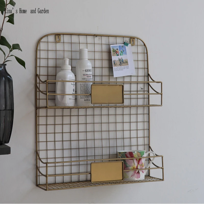 

Japan zakka style storage organization metal wall shelf