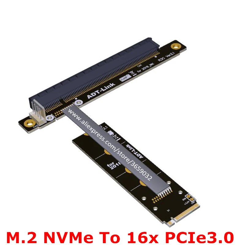 M.2 NVMe к PCIe 16x Riser X11050ti 1060ti 1080ti RX580 графическая карта удлинитель M2 x16 PCI e для NVIDIA AMD A N