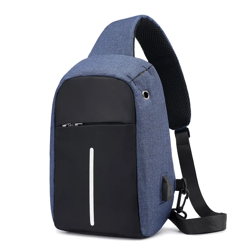 Рюкзак на одно плечо, Противоугонный рюкзак, мужская сумка через плечо с зарядкой через usb, мужская и женская незаметная сумка на молнии