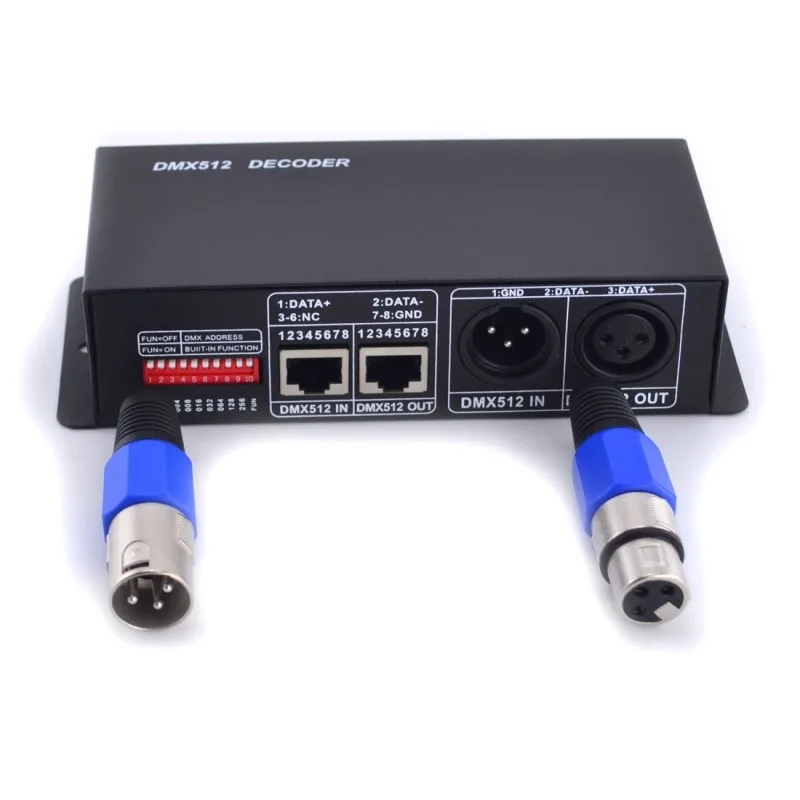 Светодиодный контроллер DMX512 rgb 4-канальный декодер светодиодный светильник |
