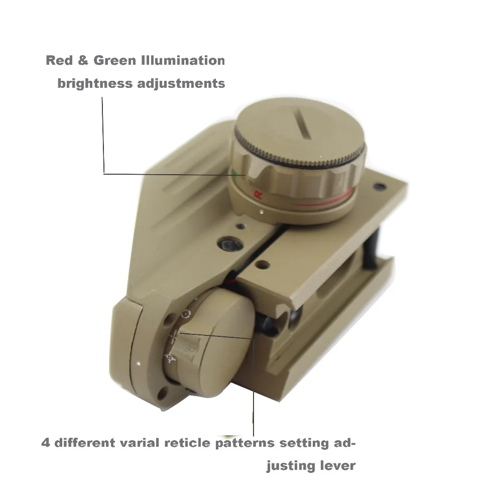  1X22X33  Collimator Sight for Hunting Rifle Scope Holographic Reflex 4 Reticles  Red dot Sight Tactical RiflescopeIMG_7168