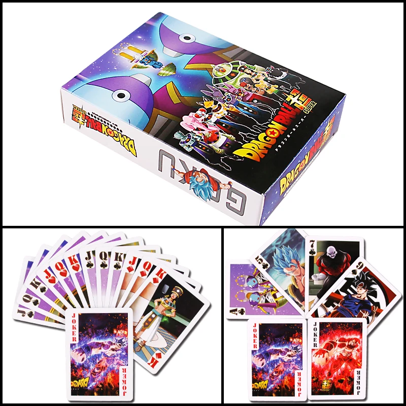 55 шт. Dragon Ball Super Ultra Instinct Goku Jiren Poker игра экшн игрушки Фигурки часы в советском стиле коллекционные карточки