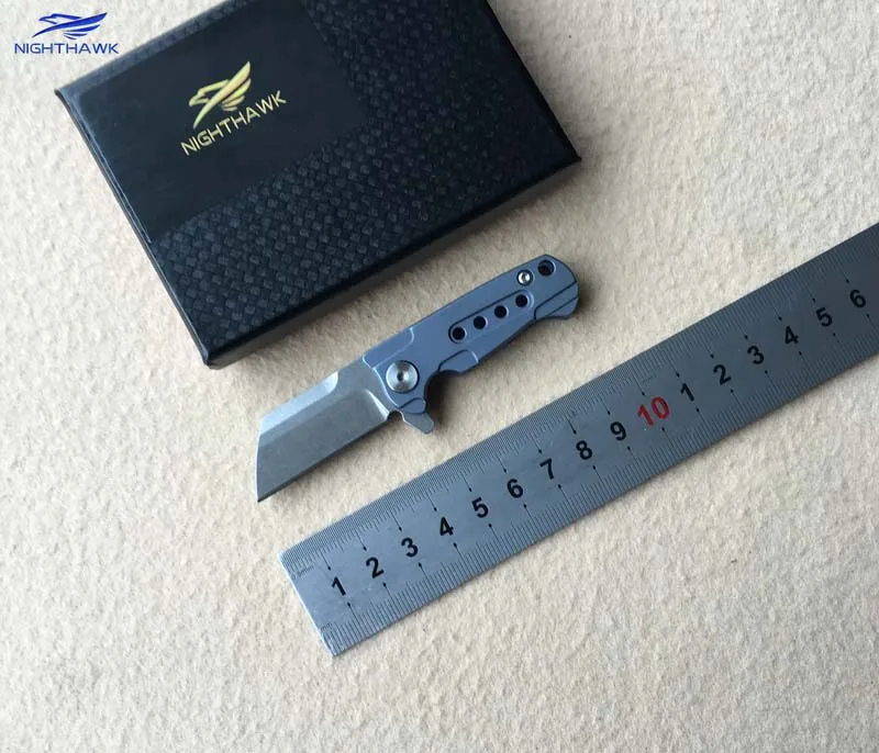 

NIGHTHAWK new folding knife ball bearing knife S35VN blade TC4 titanium handle handle knife hunting camping fruit knife edc to