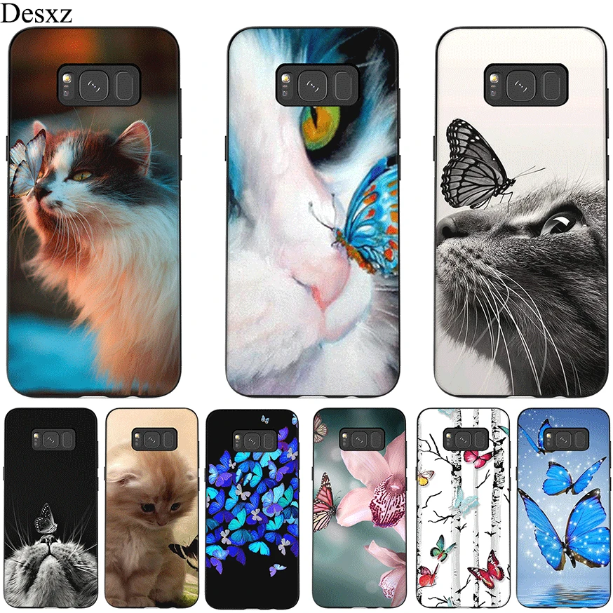 ТПУ мобильный чехол для телефона samsung A10 A20 A30 A40 A50 A60 A70 A7 A8 A9 A6 A5 A3 J6 БАБОЧКА