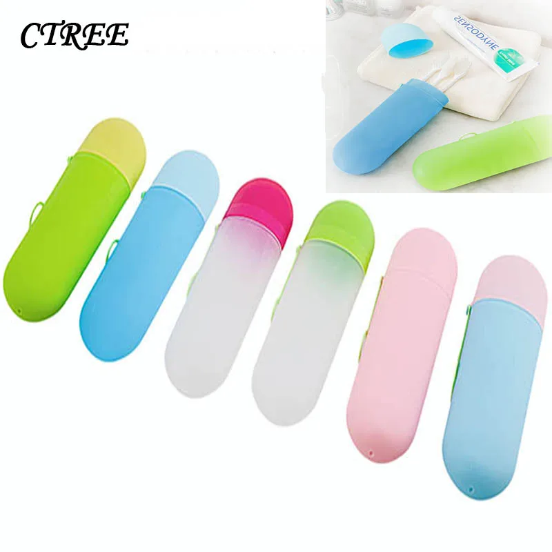 

CTREE Portable Toothbrush Box Protect Toothbrush Case Holder Camping Toothbrush Cover Outdoor Travel Bathroom Accessories C859
