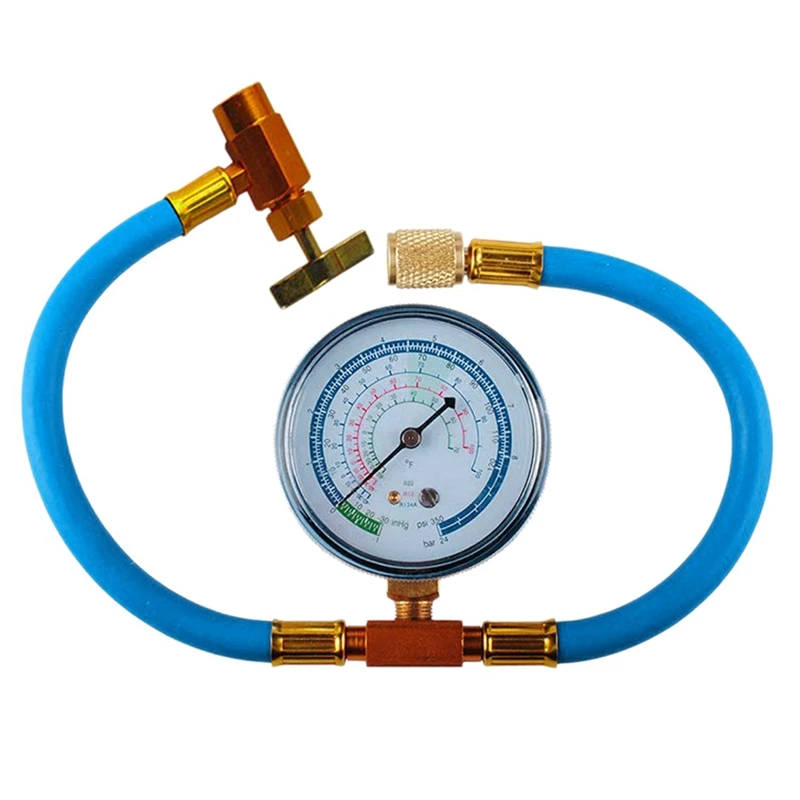 

Fluorine Tube For Car Air Conditioner Can Tap With Gauge - R-134A Can To R-12/R-22 Port