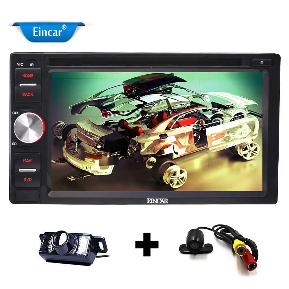 

Front and Backup Camera+2 Din 6.2'' Android 6.0 Quad-Core Car DVD Player GPS AM/FM Radio/WiFi/Bluetooth/Mirrorlink/SW Control