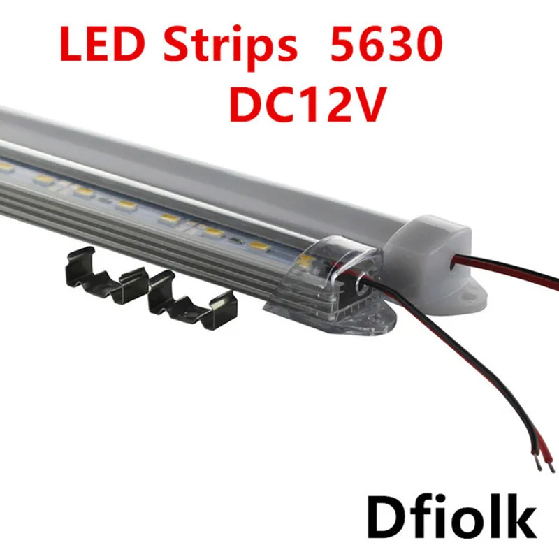 

10pcs/20pcs/30pcs/LED Bar Lights DC12V 5630 LED Rigid Strip 30cm LED Tube with U Aluminium Shell + PC Cover