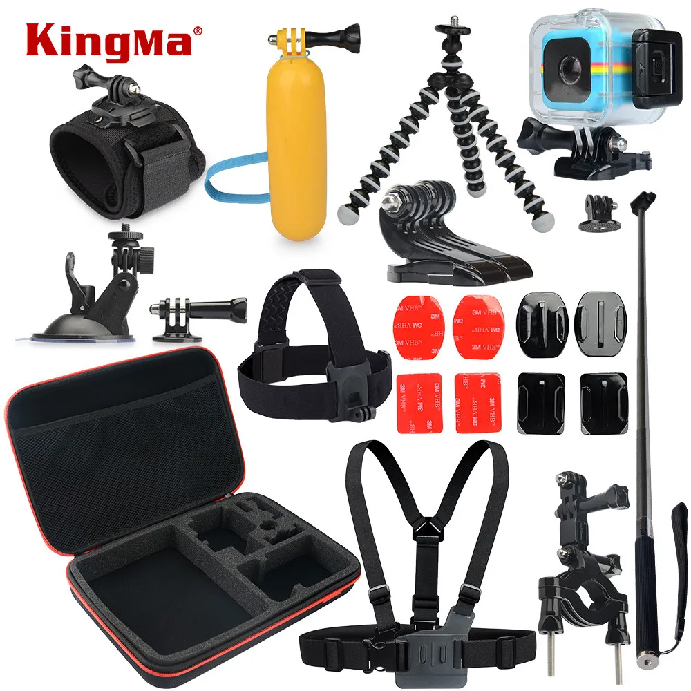 

KingMa For Polaroid Cube Waterproof Case 12-in-1 Accessories Kit for Polaroid Cube and Cube+ Accesorios set