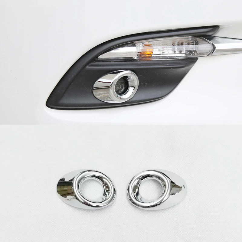 

For Mazda 3 Axela 2017 2018 ABS Front Fog Light Lamp Eyelid Cover trim Head Foglight Eyebrow Strip Car accessories styling 2pcs