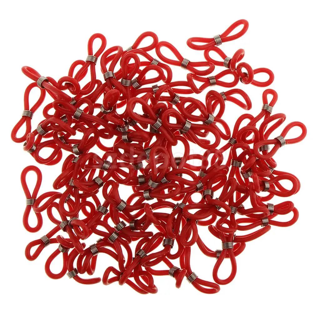 100pcs Ear Hook Eyeglasses Spectacles Chain Glasses Retainer Ends Rope Sunglasses Cord Holder Strap Retainer End Loop Connector